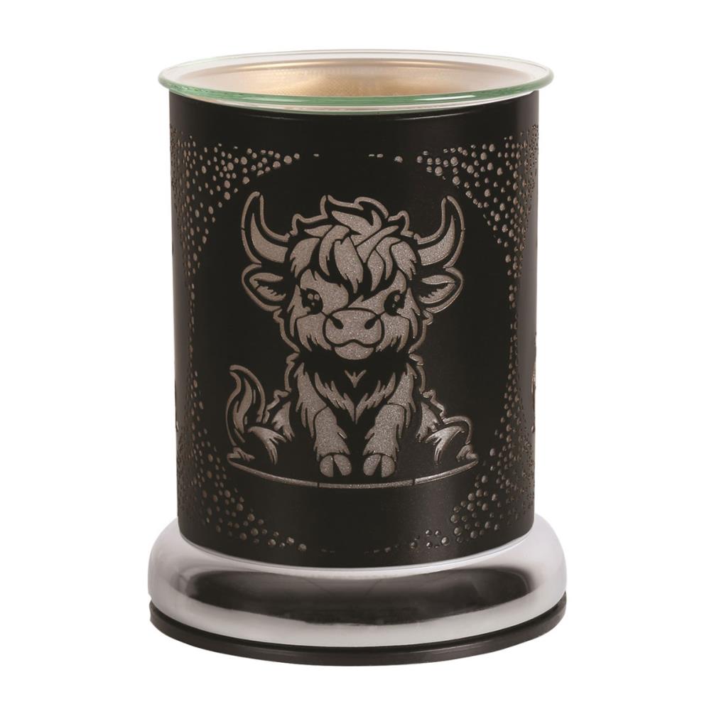 Aroma Black Highland Cow Touch Electric Wax Melt Warmer Extra Image 1